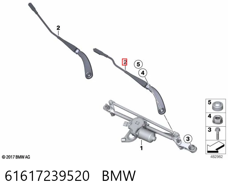 Braço de limpa-pára-brisas do pára-brisas BMW 1 F20 ao melhor preço