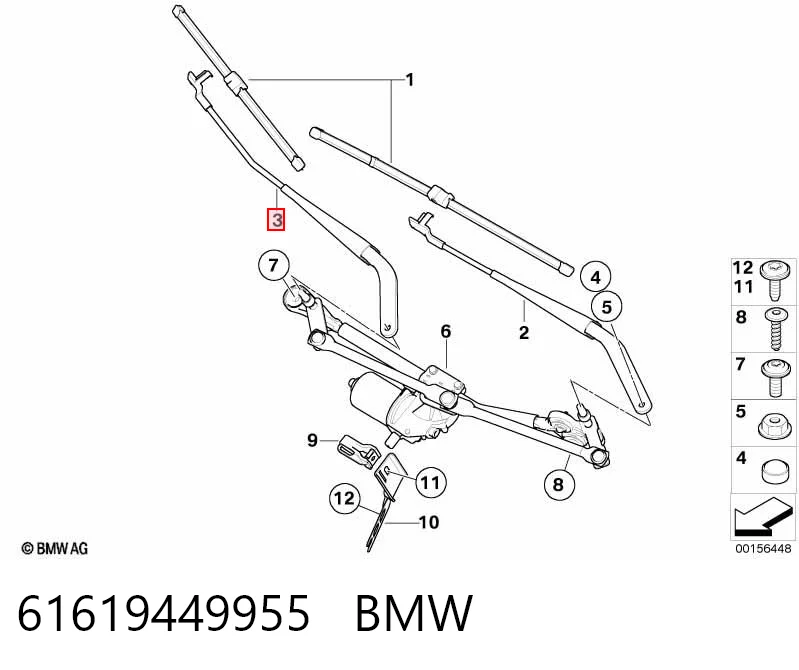 Braço de limpa-pára-brisas do pára-brisas BMW X5  E70 ao melhor preço