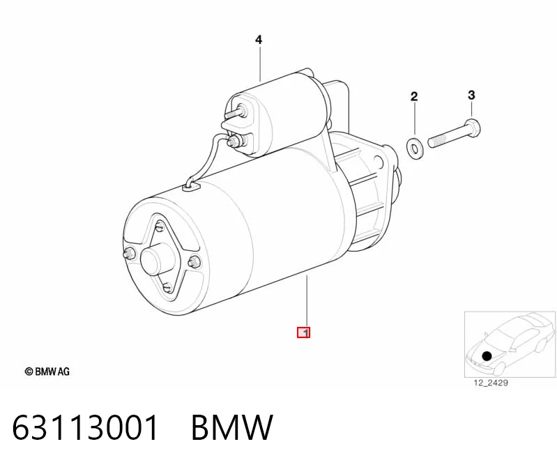 63113001 BMW Motor de arranco