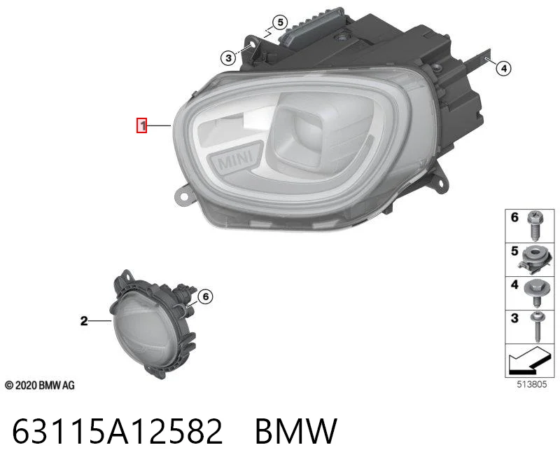 Luz direita Mini COUNTRYMAN  F60 ao melhor preço