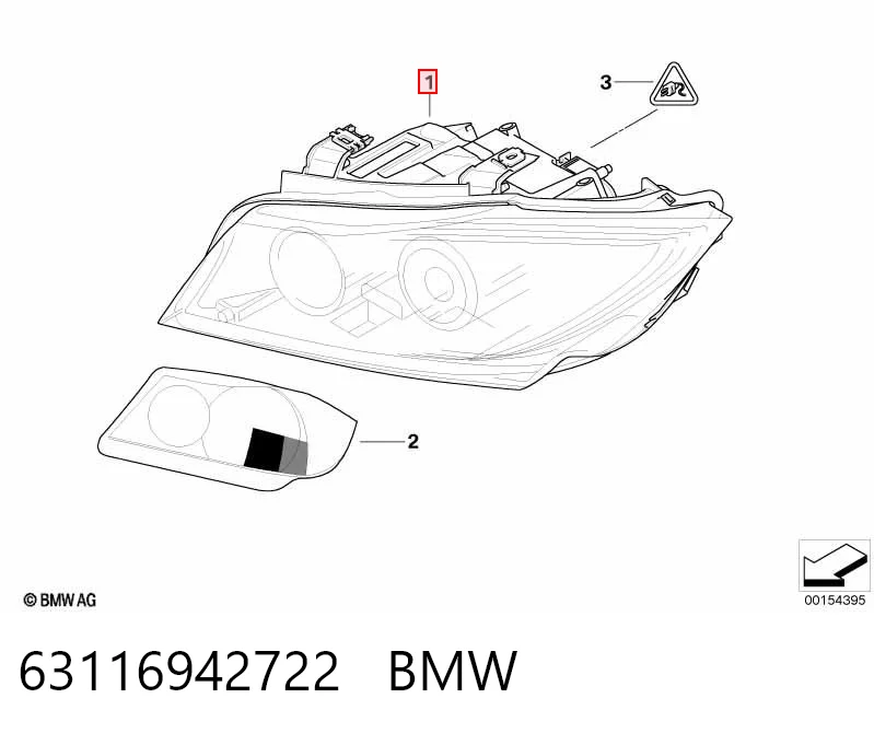63116942722 BMW Luz direita