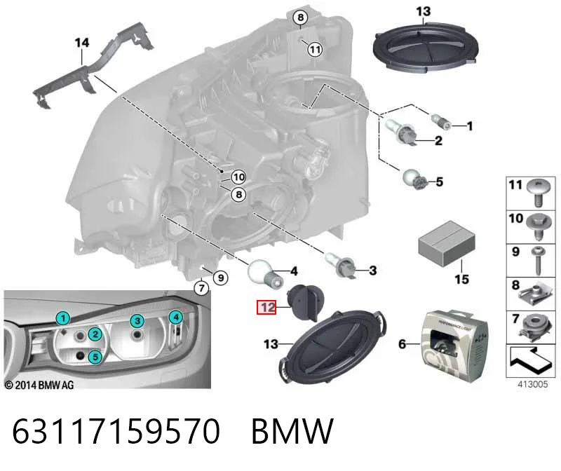 63117159570 BMW Base (casquilho) de lâmpada de pisca-pisca
