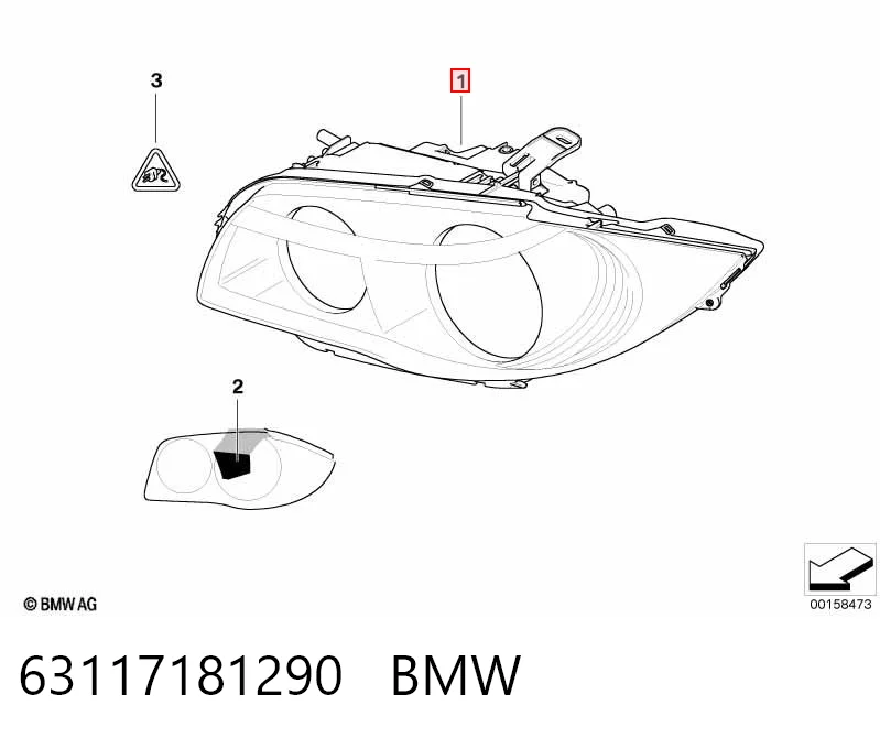 63117181290 BMW Luz direita