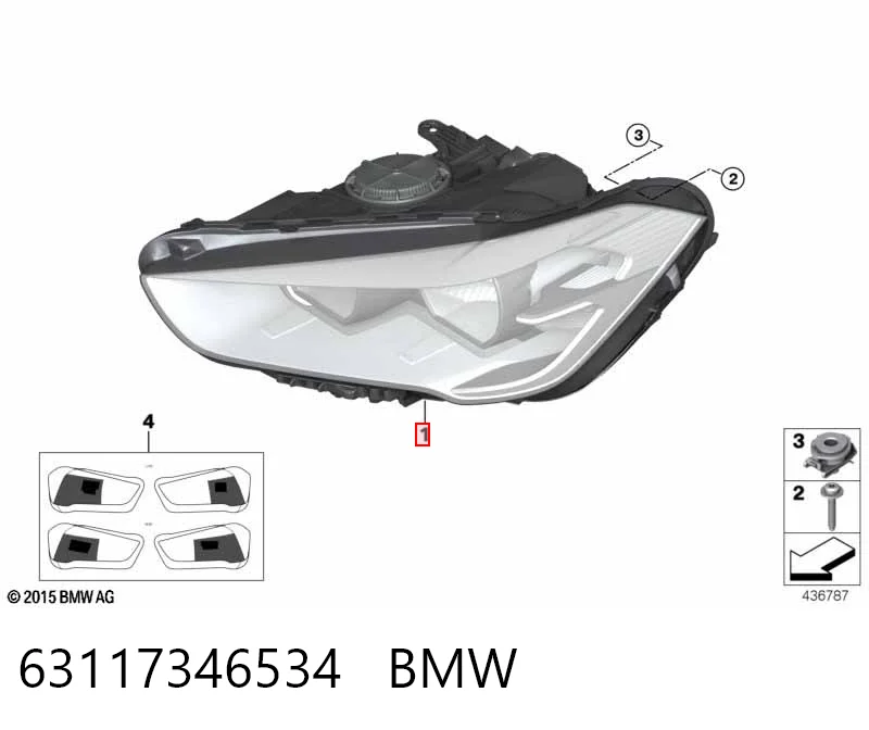 Luz direita para BMW X1 F48