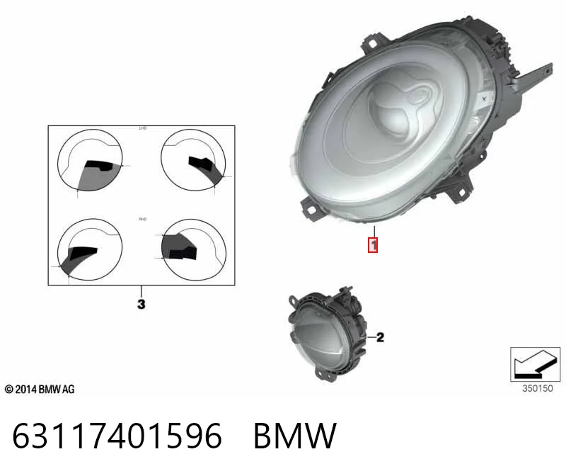 Luz direita Mini Cooper  F55 ao melhor preço