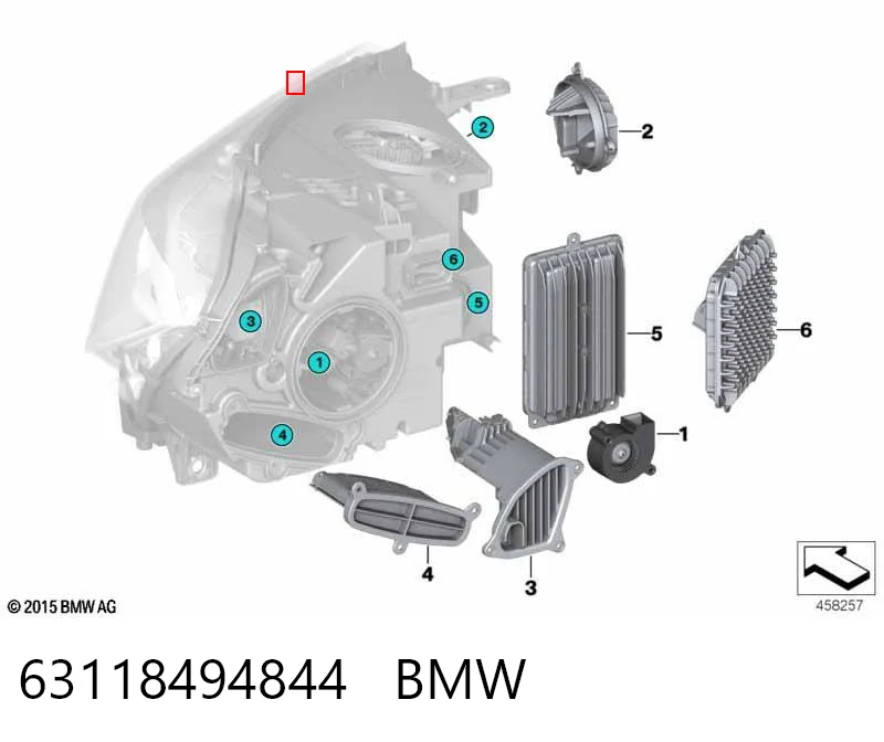 63118494844 BMW Módulo de direção (Centralina eletrônica) das luzes