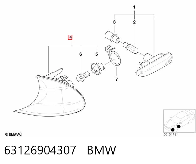 63126904307 BMW Pisca-pisca esquerdo