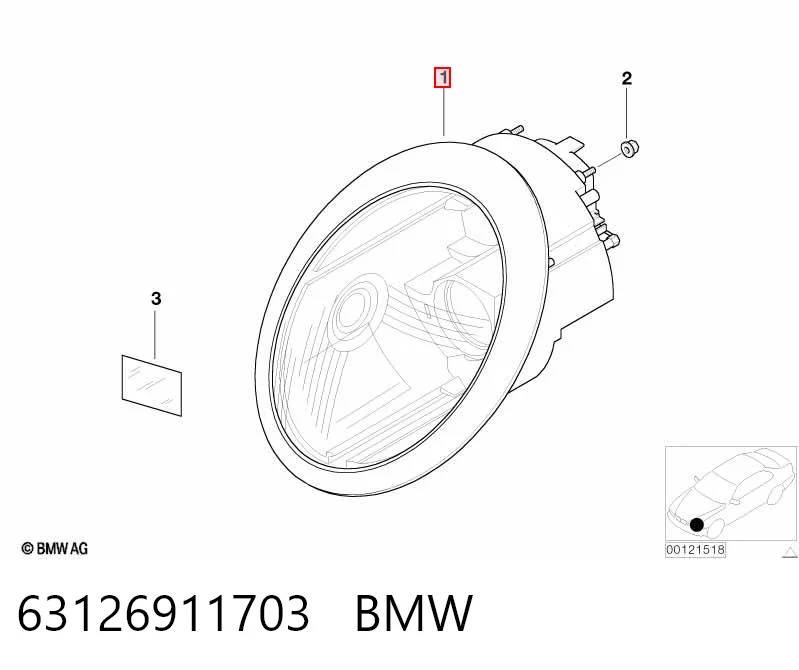  Luz esquerda Mini Cooper hatchback (R50, R53) (2001 - 2006) 