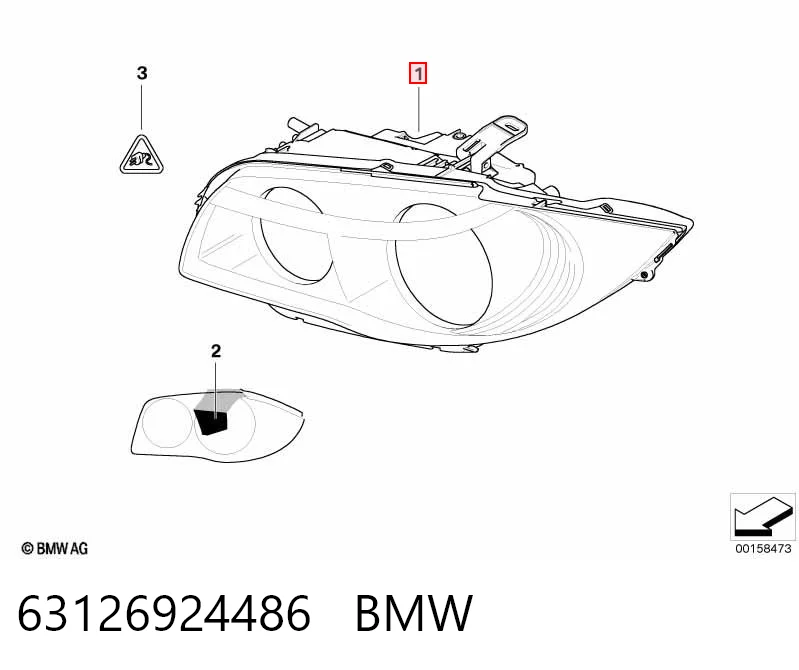 63126924486 BMW Luz direita
