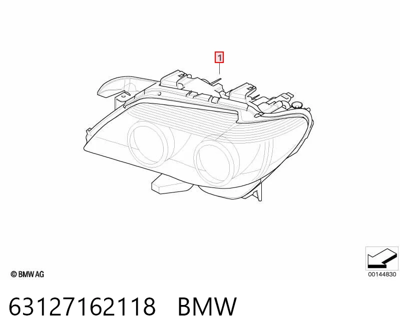 Luz direita para BMW 7 E65, E66, E67