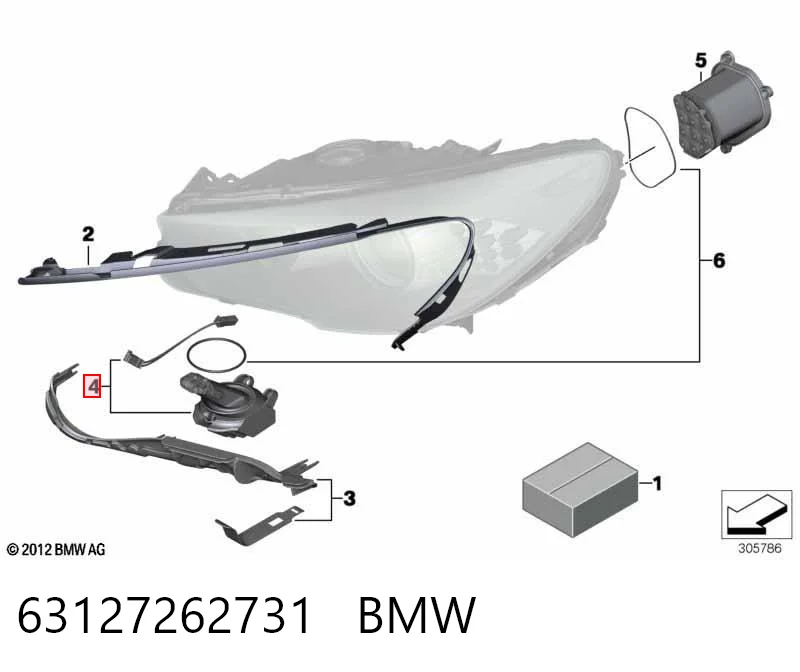 63127262731 BMW Módulo de direção (Centralina eletrônica) de iluminação diurna