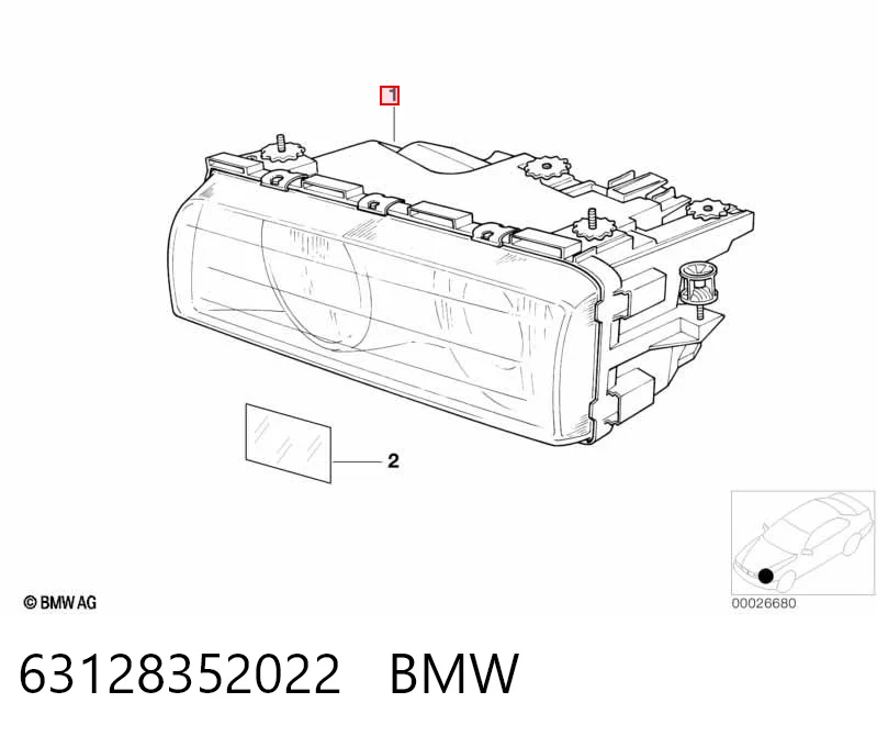 Luz direita BMW 7  E38