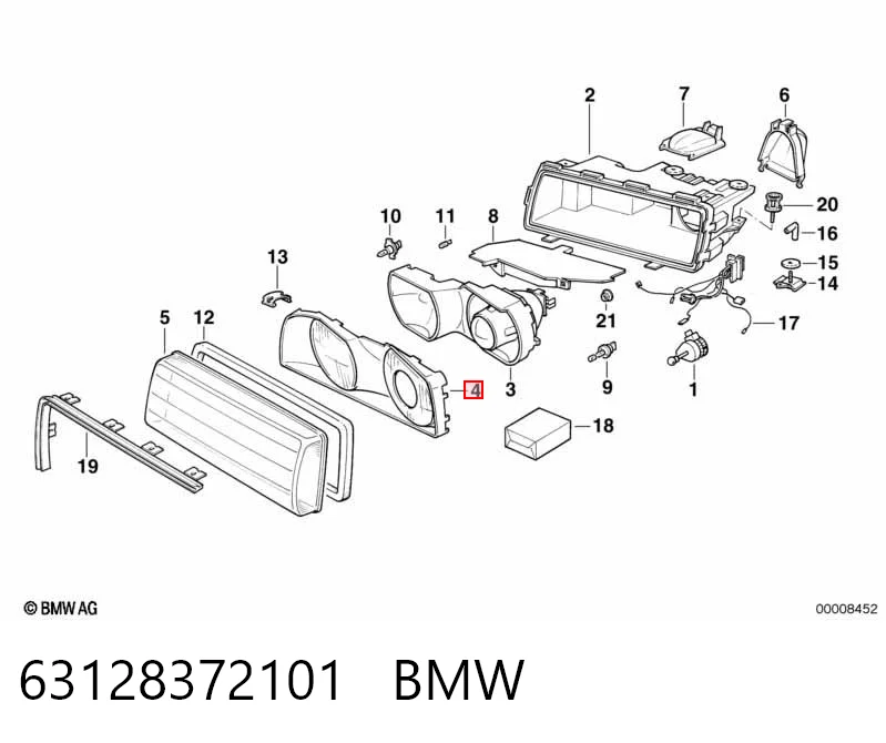 Luz esquerda BMW 7  E38 ao melhor preço