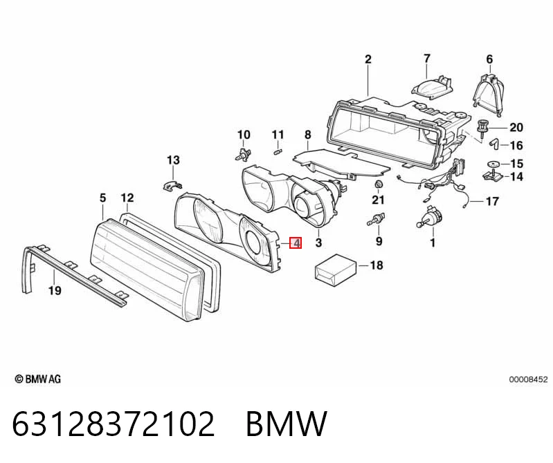 Luz direita BMW 7 E38 ao melhor preço