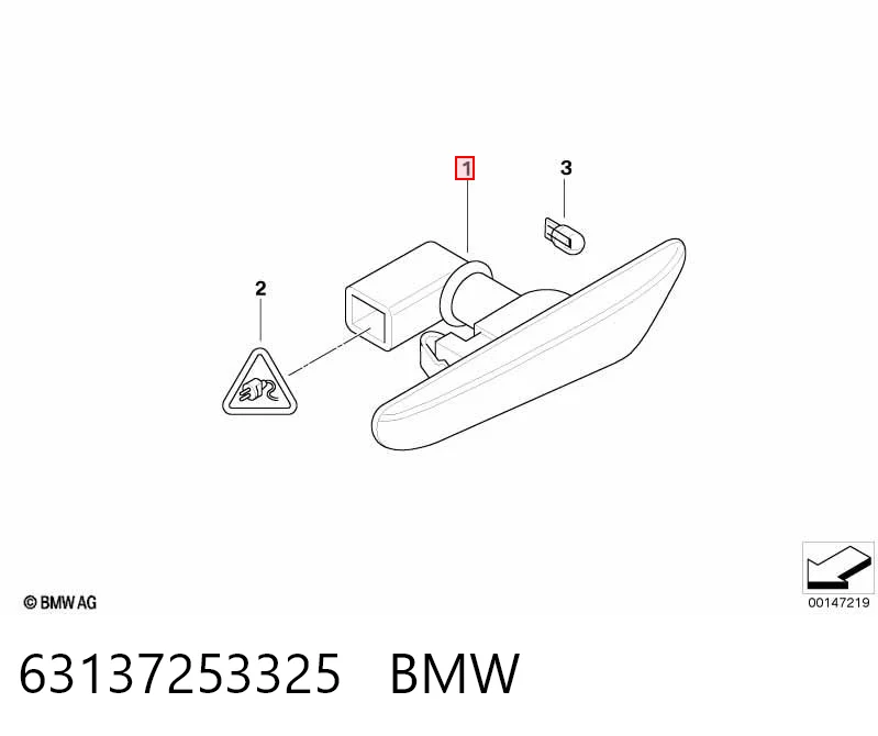 63137253325 BMW Luz intermitente no pára-lama esquerdo