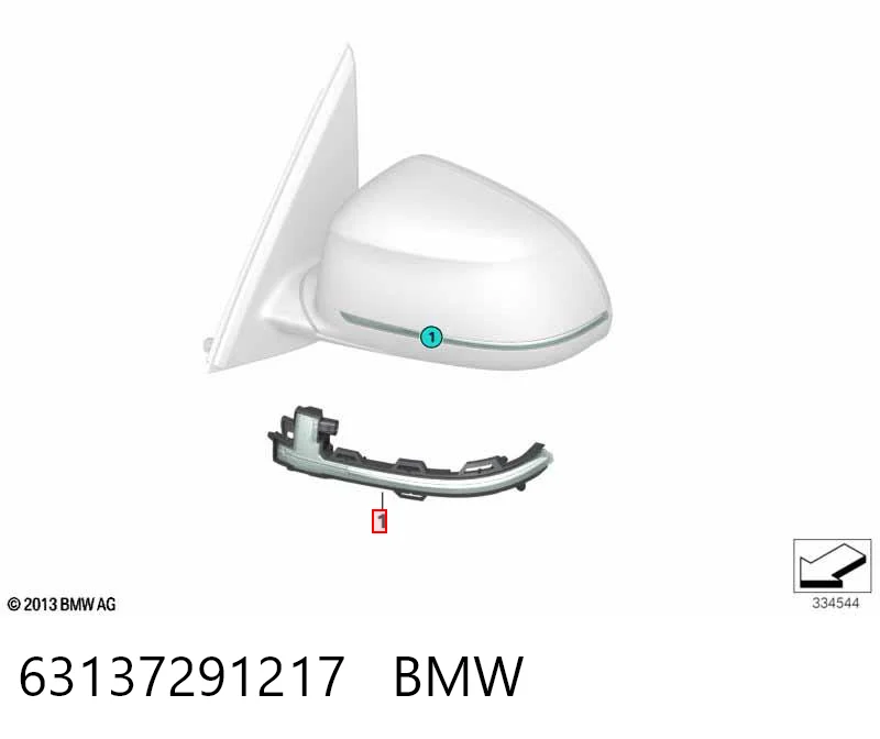 63137291217 BMW Pisca-pisca de espelho esquerdo