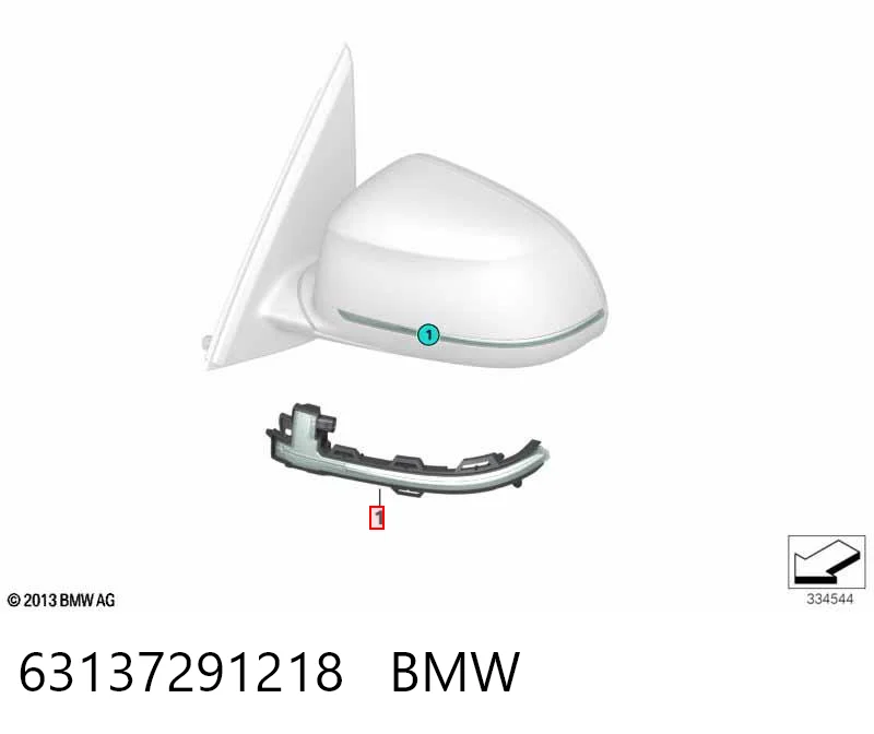 63137291218 BMW Pisca-pisca de espelho direito