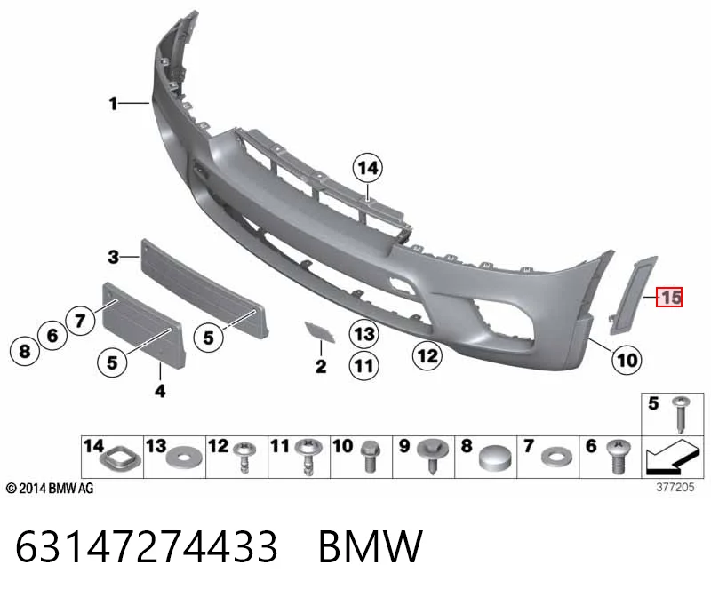 63147274433 BMW Posição (pisca-pisca) no pára-choque