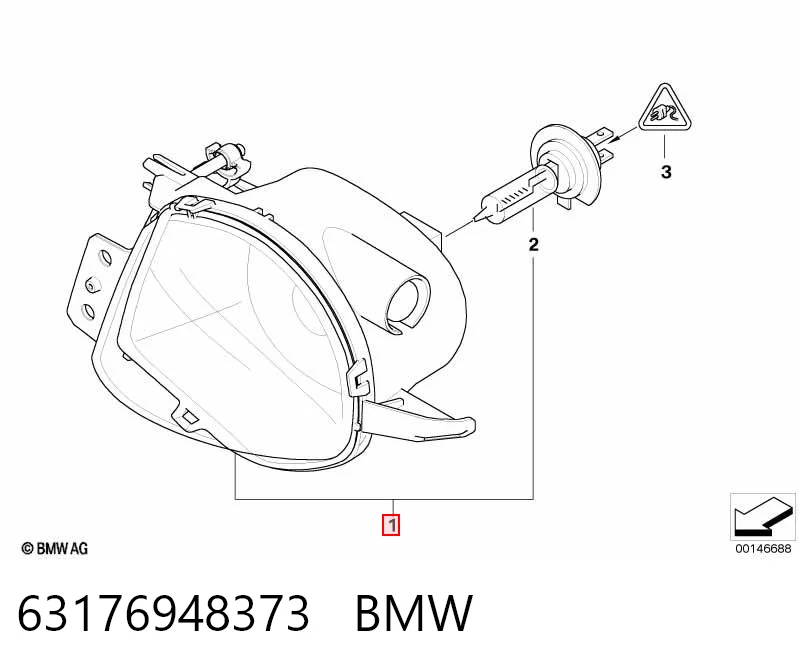 63176948373 BMW Luzes de nevoeiro esquerdas