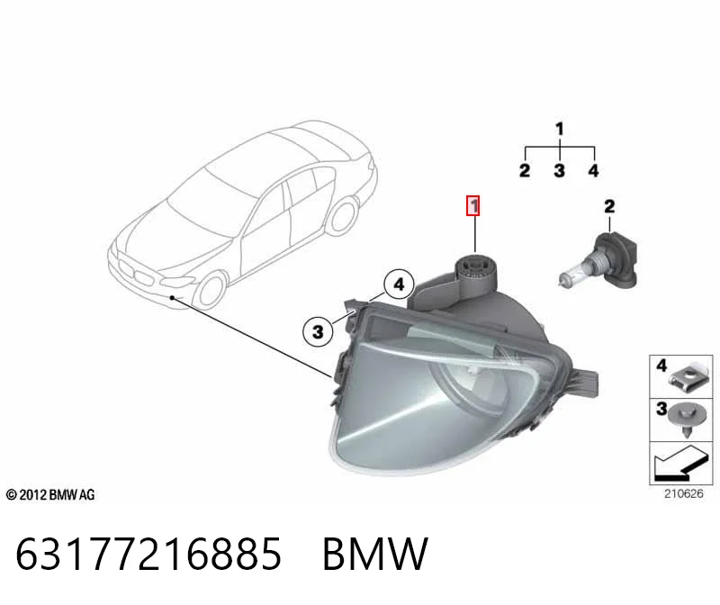 63177216885 BMW Luzes de nevoeiro esquerdas