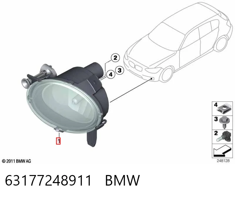 63177248911 BMW Luzes de nevoeiro esquerdas