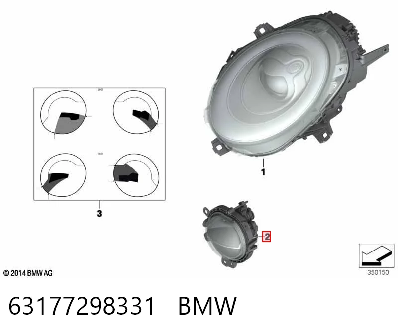 63177298331 BMW Luzes de nevoeiro esquerdas