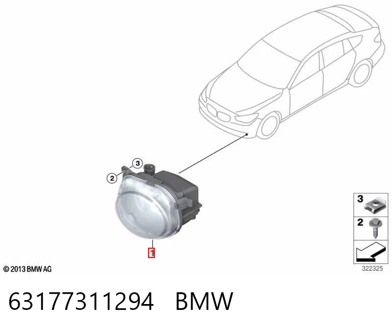 63177311294 BMW Luzes de nevoeiro direitas
