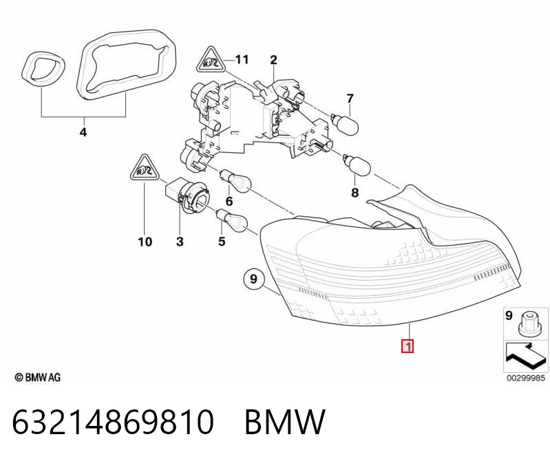 Lanterna traseira direita para BMW X5  E70