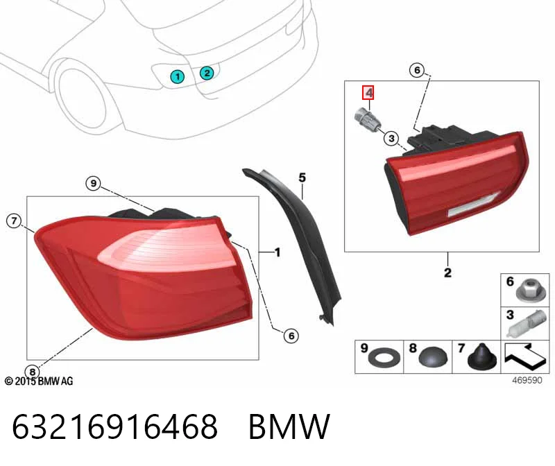 63216916468 BMW Pisca-pisca direito