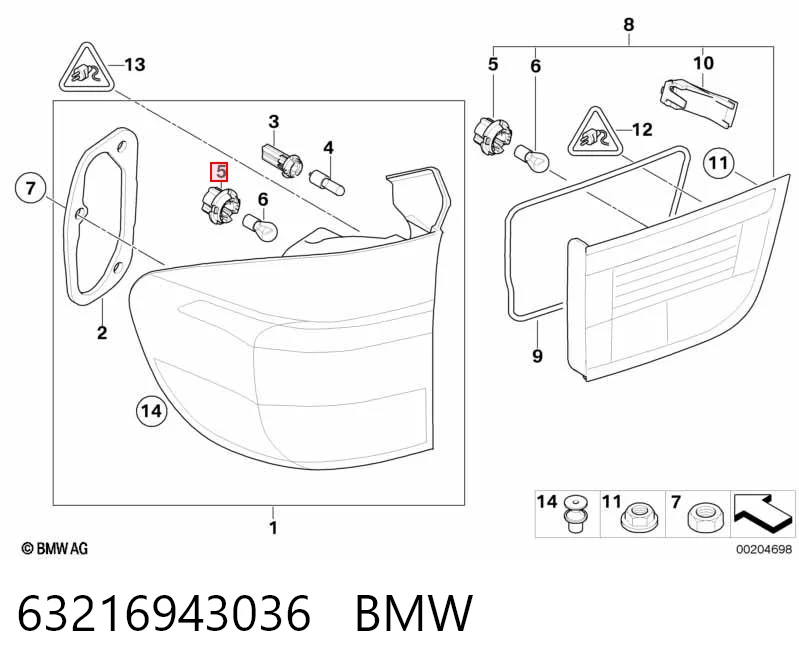 63216943036 BMW Pisca-pisca direito