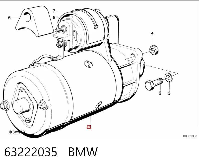 63222035 BMW Motor de arranco