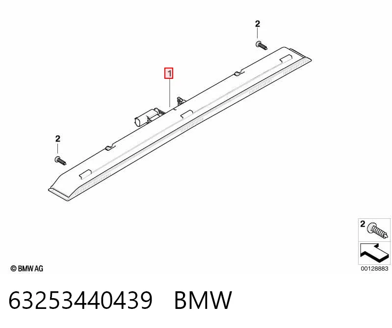 Sinal de parada traseiro adicional para BMW X3  E83