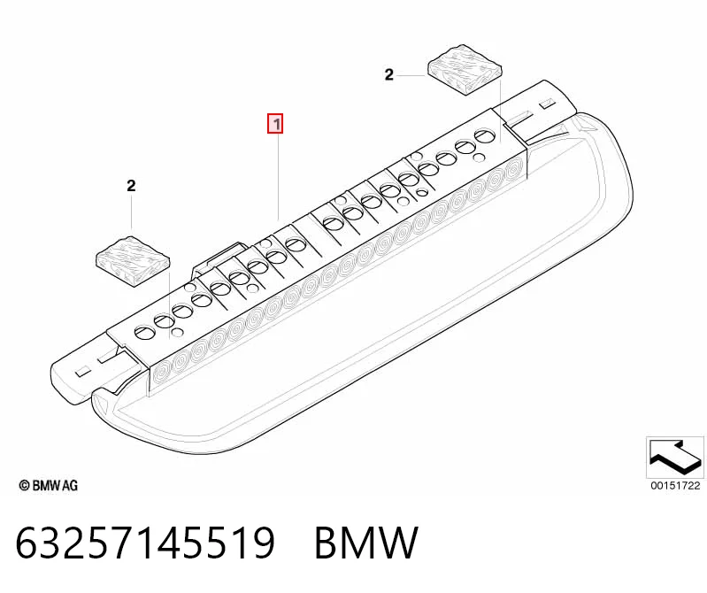Sinal de parada traseiro adicional BMW 3 preço, a partir de 37,21 USD