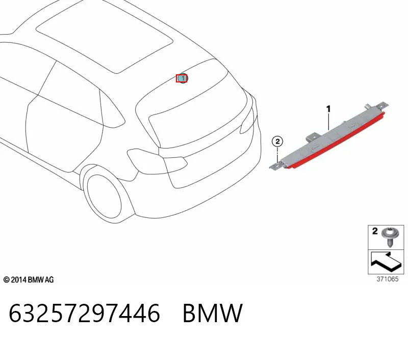 63257297446 BMW Sinal de parada traseiro adicional