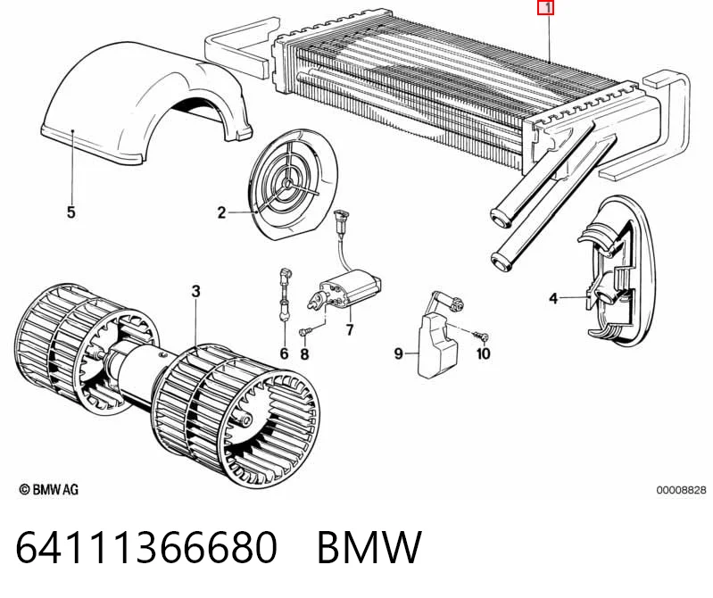 Radiador de forno (de aquecedor) BMW 3  E21 ao melhor preço
