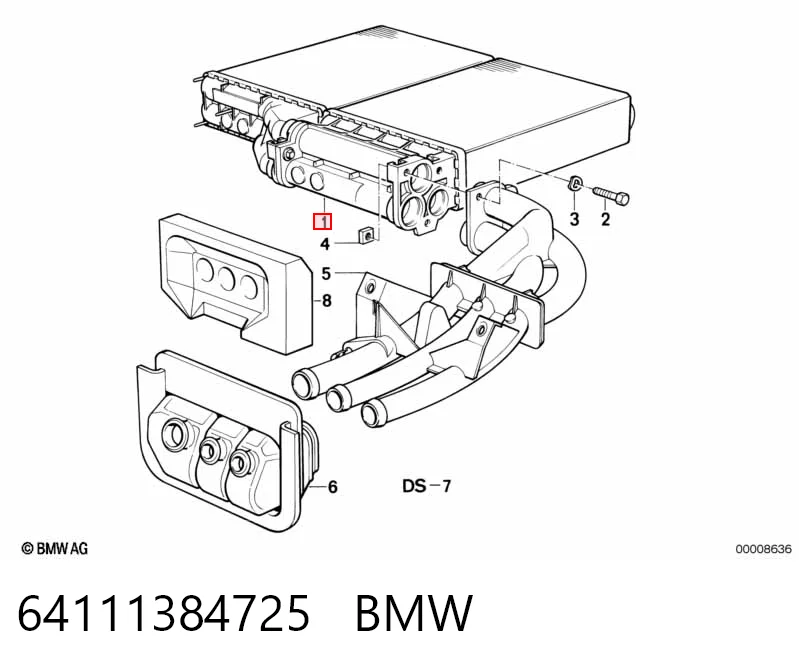 Radiador de forno (de aquecedor) para BMW 5 E34