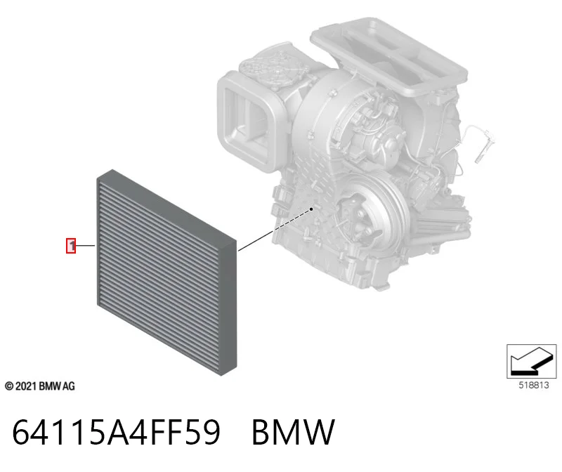 64115A4FF59 BMW Filtro de salão