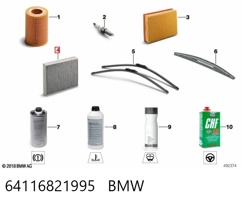 64116821995 BMW Filtro de salão