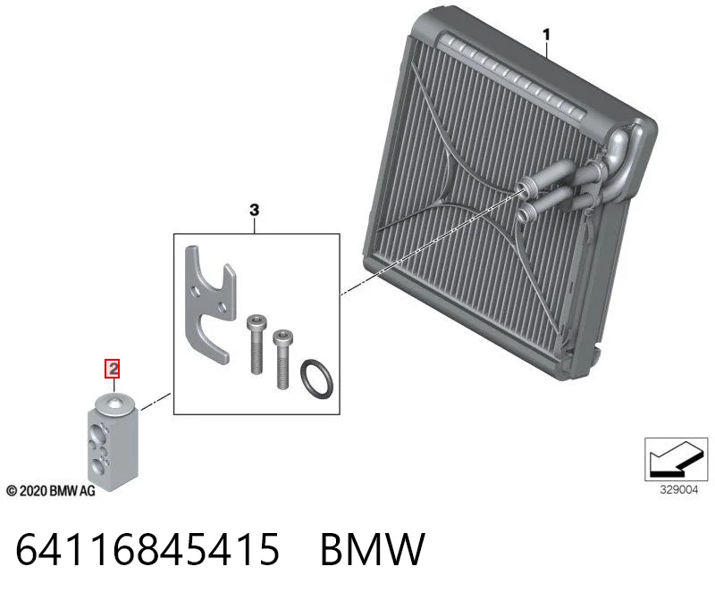 64116845415 BMW Válvula TRV de aparelho de ar condicionado