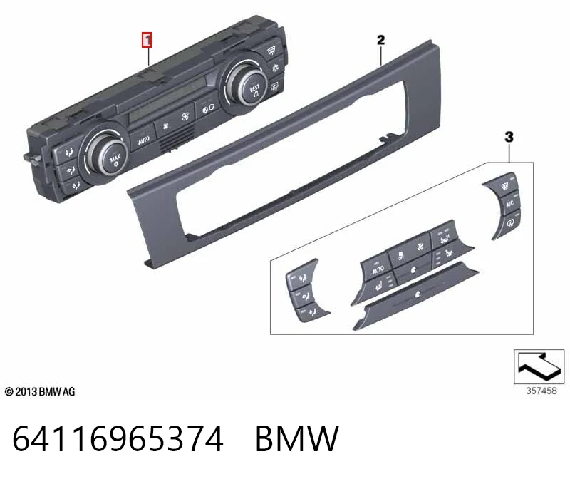 Unidade de controlo dos modos de aquecimento/condicionamento BMW 3  E92