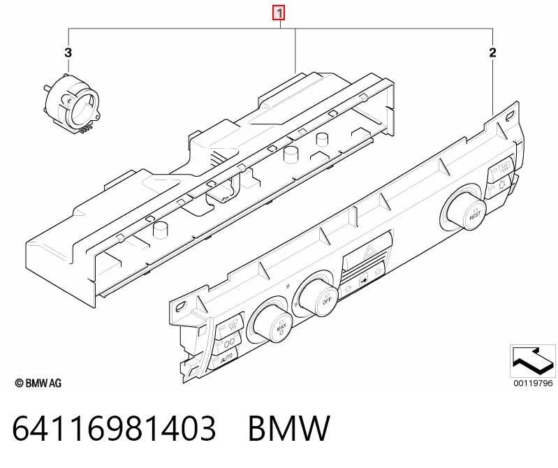Unidade de controlo dos modos de aquecimento/condicionamento BMW 7  E65, E66, E67 ao melhor preço