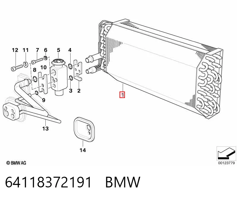 Vaporizador de aparelho de ar condicionado BMW 7 E38 ao melhor preço