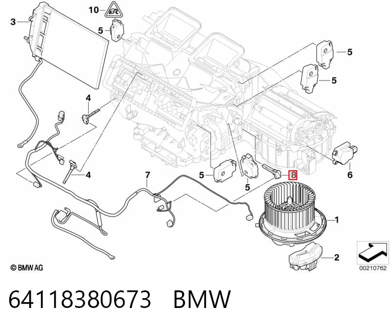 64118380673 BMW Sensor de temperatura do vaporizador