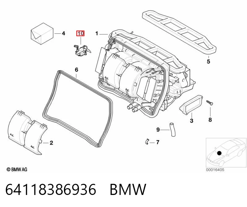 Acionamento de comporta de forno BMW 3  E46 ao melhor preço