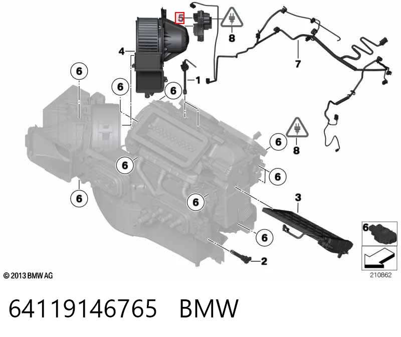 64119146765 BMW Resistor (resistência) de ventilador de forno (de aquecedor de salão)