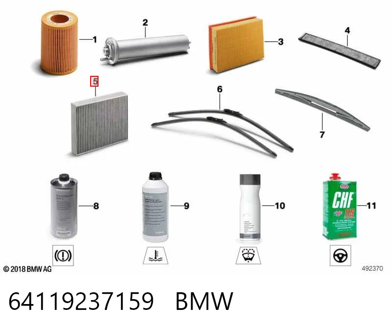 64119237159 BMW Filtro de salão