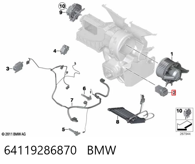 64119286870 BMW Resistor (resistência) de ventilador de forno (de aquecedor de salão)