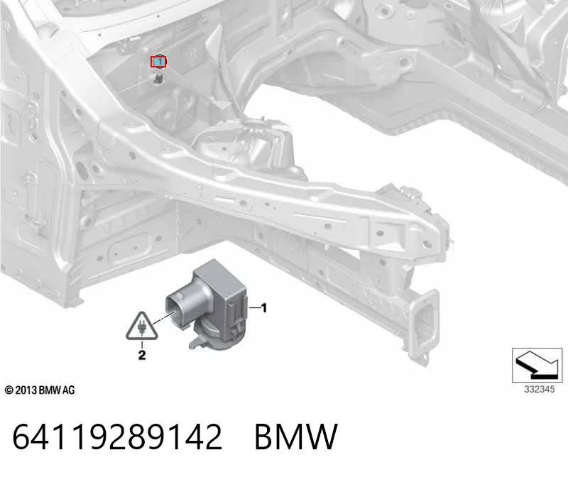 64119289142 BMW Sensor de sujidade de ar
