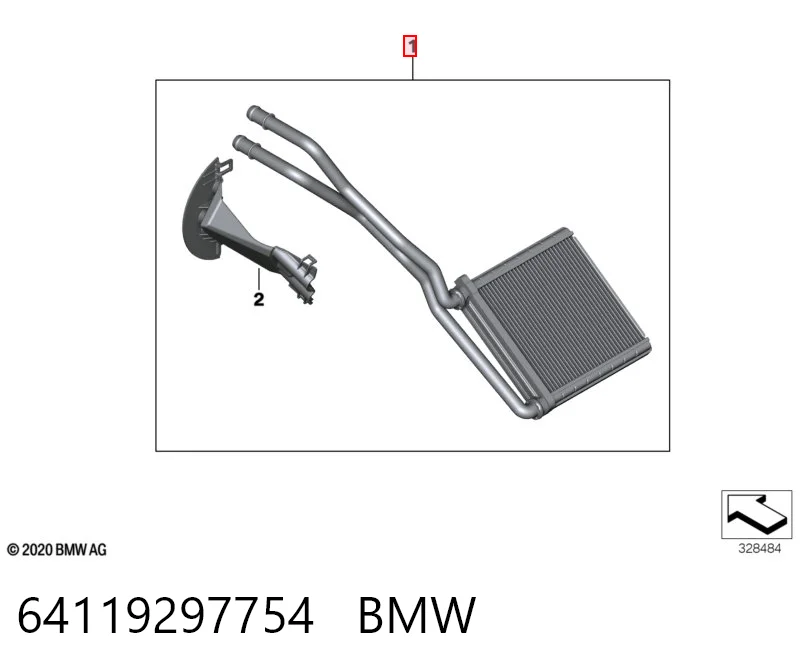 Radiador de forno (de aquecedor) para BMW 1 F40