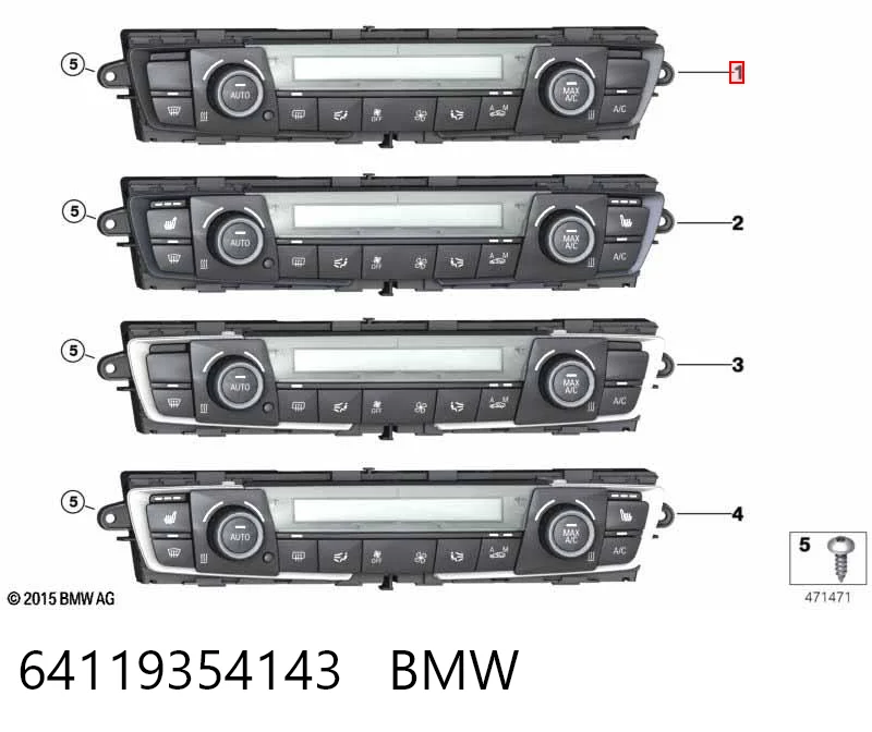  Unidade de controlo dos modos de aquecimento/condicionamento BMW 1 hatchback (F20) (2011 - 2019) 